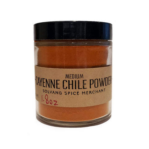 1/2 cup jar of medium cayenne chile powder