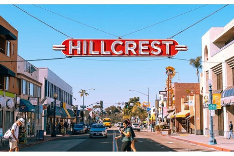 Hillcrest sign in San Diego California