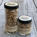 1 cup jar and 1/2 cup jar size options for Betty Jane's Dilly Salt.