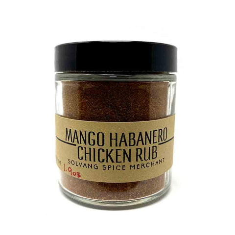 1/2 cup jar of Mango Habanero Chicken Rub included in gift set