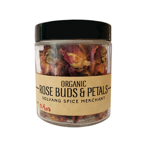 1/2 cup jar of Organic Rose Buds and Petals