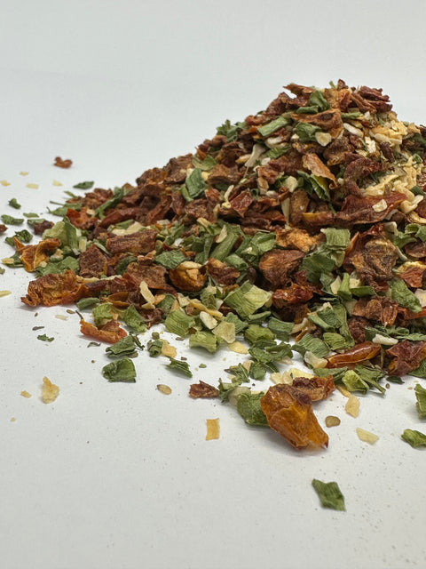 Loose pile of bruschetta bead dip seasoning