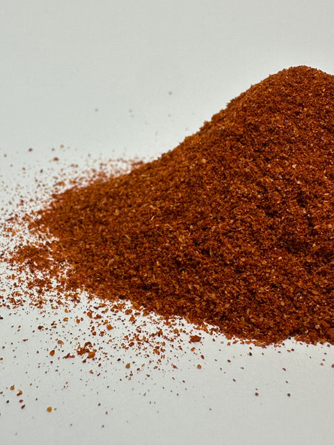 Loose pile of mild chili powder