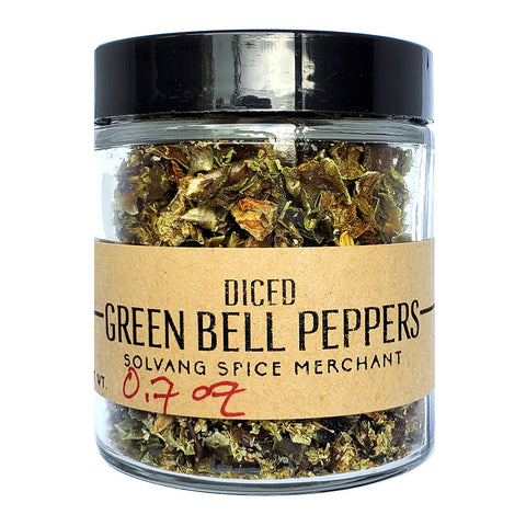 1/2 cup jar of diced green bell peppers