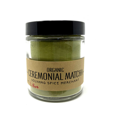 1/2 cup jar of Organic Ceremonial Matcha Powder
