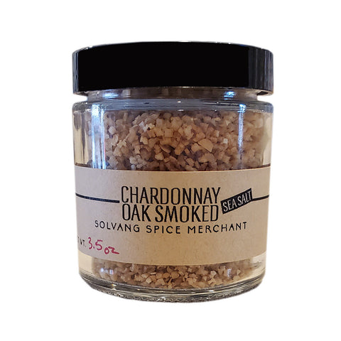 1/2 cup jar of Chardonnay Oak Smoked Sea Salt