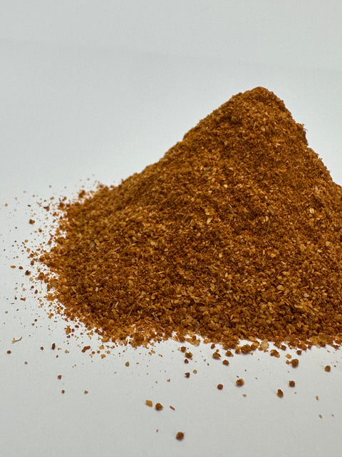 Loose pile of the chili lime seasoning spice