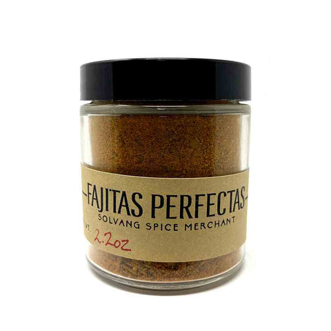 1/2 cup jar of Fajitas Perfectas seasoning