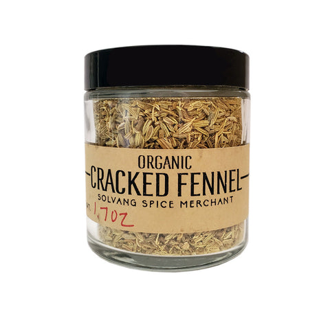 1/2 cup jar of Organic Cracked Fennel