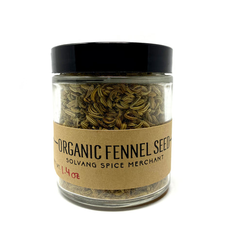 1/2 cup jar of Organic Fennel Seed