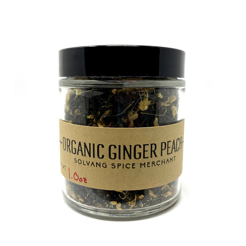 1/2 cup jar of Organic Ginger Peach loose leaf tea