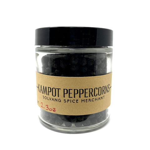 1/2 cup jar of Kampot Peppercorns