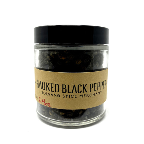 1/2 cup jar of  Smoked Black Peppercorns