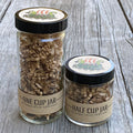 1 cup jar and 1/2 cup jar size options for Dried Organic Ginger Root
