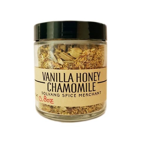 1/2 cup jar of Vanilla Honey Chamomile loose leaf tea