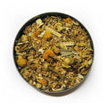 round dish with Vanilla Honey Chamomile loose leaf tea